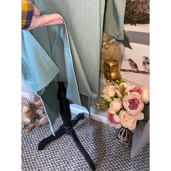 NWT $50 Nine West size XL Sage Green Long Sleeve Midi/Maxi Dress - Picture 6 of 12